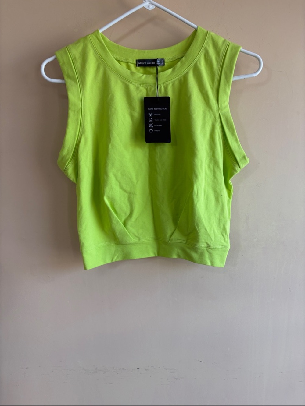 Neon Lime Cropped Tank Top
